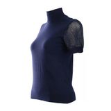 Vedi Minimalist Boğazlı Kısa Kol Kadın Triko - Günlük & Özel Gün
