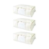 Vedsey 3'lü Set 70x50x25 Cm Krem Hurç Pencereli Krem
