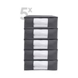 Vedsey 5' Li 50x70x25 Set Antrasit Pencereli Baza Altı Organizer Hurç Antrasit