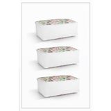 Vedsey Home Organizer 3'lü Set Orta Boy 50x25x20 Cm Baza & Çekyat Altı , Kıyafet Düzenleyici Çocuk Hurç Sevimli Desenli
