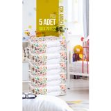 Vedsey Home Organizer 5'li 70x50x25 Cm Set Baza Altı Düzenleyici Pencereli Büyük Boy Hurç Sevimli Çocuk Desenli