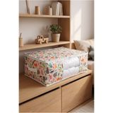 Vedsey Home Organizer Büyük Boy 70x50x25cm Pencereli Çekyat&baza Altı,yorgan&yastık Düzenleyici Çocuk Hurç Sevimli Desenli