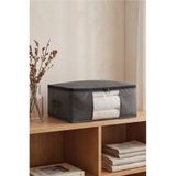Vedsey Home Organizer Büyük Boy 70x50x25cm Pencereli Çekyat&baza Altı,yorgan&yastık Düzenleyici Hurç Antrasit Gri
