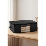 Vedsey Home Organizer Büyük Boy 70x50x25cm Pencereli Çekyat&baza Altı,yorgan&yastık Düzenleyici Hurç Siyah