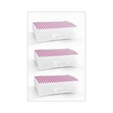Vedsey Orta Boy Pembe Çizgili Hurç & Baza Altı -dolap İçi -sandık İçi Düzenleyici 3 Lü Set 53x44x20cm Pembe
