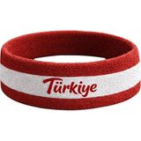 Vee Türkiye Milli Takım Havlu Saç Bandı Yumuşak Pamuk Materyal ile Spor Aktiviteleri için 1 Parça - Kırmızı - Beyaz - Standart