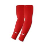 Vee veekolluk Unisex Kırmızı Lycra Lüks Basketbol Voleybol Kolluğu 1 Çift,Kırmızı Küçük Boy