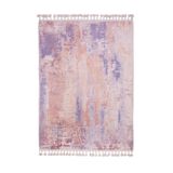 Veenendaal Pembe Soyut Modern Geometrik Etnik Desenli Boho Makinada Yıkanabilir Hafif Hav Toz Vermez Leke Tutmaz Kaymaz Taban Dijital Makine Baskı Halı Oturma Odası Salon Yolluk Koridor Mutfak Halısı