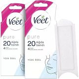 Veet 2x20 Pure Hipoalerjenik Yüz Ağda Bandı