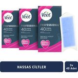 Veet Ağda Bandı Bacak & Vücut Bölgesi- Hassas Ciltler 120 Adet Mega Fırsat Paketi