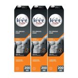 Veet Men Tüy Dökücü Krem, 200 ml x 3 Adet, Erkeklere Özel, 869057054937910