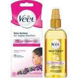Veet Mucizevi Yağ Çok Amaçlı Nemlendirici Bakım Yağı 100 ml + Veet Sir Ağda Bandı Yüz Bölgesi 20'li