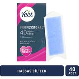 Veet Professional Ağda Bandı Hassas Ciltler İçin 40'lı Bacak & Vücut Bölgesi Temizleme Mendili