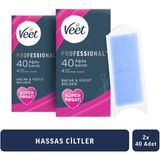 Veet Professional Hassas Ciltler İçin 40'lı Ağda Bandı Bacak & Vücut Bölgesi 2 Paket