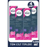 Veet Professional Tüm Ciltler 4x200 ml Tüy Dökücü Krem