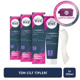 Veet Profesyonel Krem Promo Tüy Dökücü Krem 3 x 200 ML