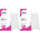 Veet Pure Hipoalerjenik Ağda Bandı, Bacak ve Vücut Bölgesi 40'lı Süper Fırsat Paketi (2 paketi)