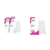 Veet Pure Hipoalerjenik Yüz Ağda Bandı (2 x 20 Adet) & Veet Pure Ağda Bandı Hassas Ciltler için Bacak ve Vücut Bölgesi 40'lı