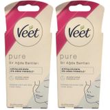Veet Pure Hipoalerjenik Yüz için Parfümsüz Sir Ağda Bandı (1 x 20 Adet) (2 paketi)