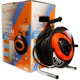 Veetrin 3*2,5 mm 30 mt Makaralı Uzatma Kablo - Siyah
