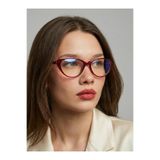 VEGA EYEWEAR Jerson Bordo Cat Eye 46 Ekartman (xs ) Küçük Boy Mavi Işık Korumalı Gözlük
