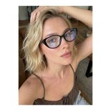 VEGA EYEWEAR Layd Siyah Cat Eye Slim İnce Mavi Işık Korumalı Gözlük | 50 Ekartman |