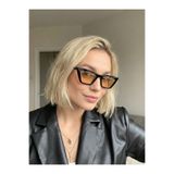 VEGA EYEWEAR Toscan Siyah Çerçeve Somon / nude Cam Trend Güneş Gözlüğü Cat eye sivri Uç