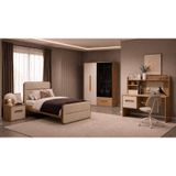 Vega Genç Odası (4 Kapılı Dolap+Karyola 100X200+Komodin+Çalışma Masası Ve Üst Ünite+Kitaplık+Şifonyer+Ayna)