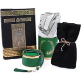 Vega Gift Shop Anneler Gününe Özel Kur'an-I Kerim & Özel Silindir Kutusunda Yeşil Tafta Seccade ve Inci Tespih Seti & Siyah Şal - Elmalılı Hamdi Yazır (Ciltli)