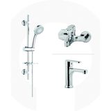 Vega Lavabo Banyo Armatürü ve Duş Seti - Banyo Bataryası - Krom