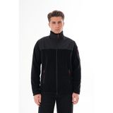 VEGA PORT Erkek Siyah Tam Fermuarlı Su Geçirmez SoftShell Garnili Polar Ceket