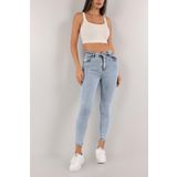 VEGA Snow My Baby Solmayan Mavi Kar Skinny Jeans Yüksel Bel Dar Paça Skinny Likralı Kot Pantalon