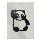 Vegadesign Panda 3Lü Duvar Dekoru Siyah Ahşap Lazer Tablo