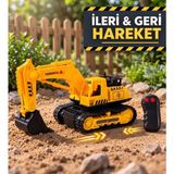 vegahediye v vega 22 cm Uzaktan Kumandalı Oyuncak Kepçe – Ileri Geri Hareketli Işıklı Iş Makinesi Erkek Çocuk Hediye - Sarı - Siyah