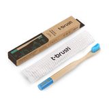 Vegan Bambu Çocuk Diş Fırçası - Yumuşak - Mavi -Plastik İçermez (Mavi)