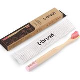 Vegan Bambu Çocuk Diş Fırçası - Yumuşak - Mavi -Plastik İçermez (Pembe)