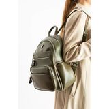 Vegan Deri Kadın Sırt Çantası 35*25 Cm Yağmur İtici Kumaş Mega Bag Günlük Kullanıma Uygun