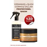 Vegan Saç Bakım Spreyi & Maskesi 250ml, Hyaluronik Asit, Keratin, Kolajen ve B7 Biotinli 2'li Set