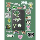 Vegan sticker paketi/bullet journal defter çıkartma ajanda laptop etiket