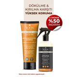 Vegan Tuzsuz Şampuan & Saç Bakım Spreyi 250ml, Keratin, Kolajen ve B7 Biotinli 2'li Besleyici Set