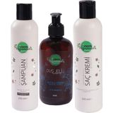 Veganeed Vegan Şampuan Lavanta & Saç Kremi Greyfurt & Duş Jeli Itır ve Okaliptus | Kuru Saçlar | 3 x 250 ml
