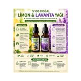 Veganyou %100 Doğal Bitkisel Limon Yağı 30 Ml + Lavanta Yağı 30 Ml İkisi Birlikte
