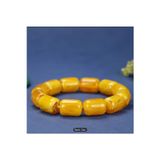 Veganyou Lı-Shuke Ziquexsite Unisex Bohem Amber Fıçı Boncuk Bileklik - Canlı Sarı Ve Turuncu