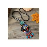 Veganyou Yıwushı Vintage Long Sweater Chain Boho Reçine Kolye El Örgüsü Takı