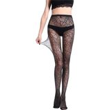 Vegaroks Punk Gothic Lolita Örümcek Ağ Desenli Fileli Külotlu Çorap - Standart - 0TB-Siyah