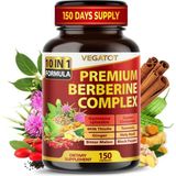 Vegatot Glucosavior Berberine 150 Capsul Ceylon Cinnamon, Bitter Melon, Gymnema - Immune, Heart Health Gastrointestinal Function. - Aromasız