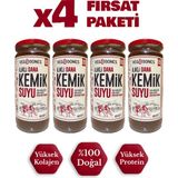 Veg&Bones Ilikli Dana Kemik Suyu Yüksek Kolajen ve Protein Deposu 4’lü Paket - 1920 ml