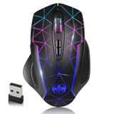 VEGCOO Kablosuz Oyun Faresi, 2.4G USB Alıcılı C8 Şarj Edilebilir Kablosuz Fare, 3 Seviye DPI, 400 mAh Lityum Pil, 7 Düğme, PC/Mac Oyuncular, Dizüstü Bilgisayar ve Masaüstü için 7 Renkli LED Işık..
