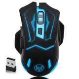 VEGCOO Kablosuz Oyun Faresi, C8 Sessiz Tıklamalı Kablosuz Şarj Edilebilir Fare Renkli LED Işıklar ve Dizüstü Bilgisayar ve Bilgisayar için 2400/1600/1000 DPI 400mah Lityum Pil (C29 Siyah)..