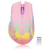 VEGCOO Oyun faresi, programlanabilir kablolu oyun faresi, çift tıklama tuşlu, RGB LED lambalar, ergonomik fare, 6 kademeli ayarlanabilir DPI bilgisayar oyun faresi, optik fare, dizüstü bilgisayar için (pembe)